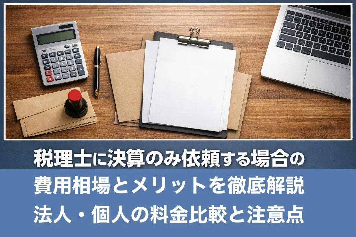 税理士に決算のみ依頼する場合の費用相場とメリットを徹底解説｜法人・個人の料金比較と注意点